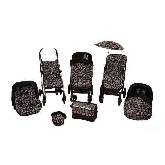 Saco Silla + Manoplas Lovely  Skull Negro