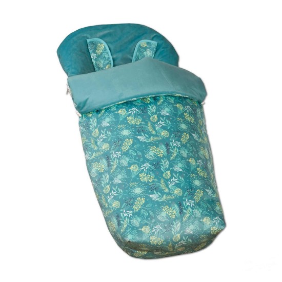 Saco Silla + Manoplas Garden Azul|Originalbaby Saco Silla + Manoplas Garden Azul