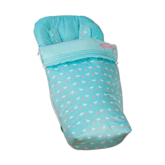 Saco Silla + Manoplas Flamenco|Originalbaby Saco Silla + Manoplas Flamenco