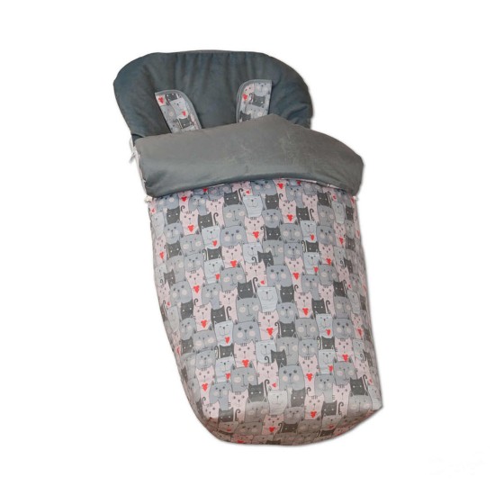 Saco Silla + Manoplas Gatitos|Originalbaby Saco Silla + Manoplas Gatitos