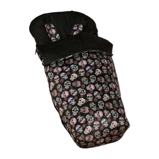 Saco Silla + Manoplas Lovely Skull Negro|Originalbaby Saco Silla + Manoplas Lovely Skull Negro