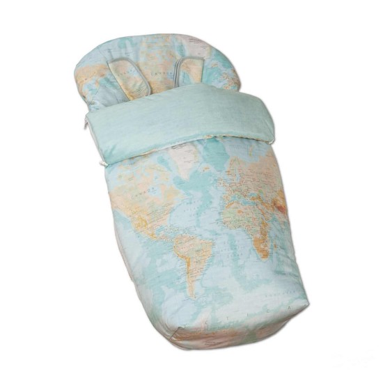 Saco Silla + Manoplas Mapamundi|Originalbaby Saco Silla + Manoplas Mapamundi