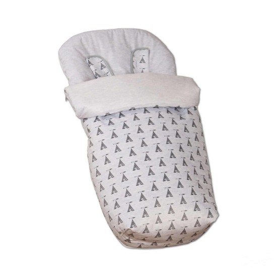 Saco Silla + Manoplas Tepee Gris|Originalbaby Saco Silla + Manoplas Tepee Gris