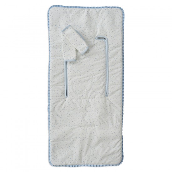 Colchoneta|Funda Silla Ligera Reversible con Cubre Arnés Dolce Celeste|Originalbaby Colchoneta|Funda Silla Ligera Reversible con Cubre Arnés Dolce Celeste