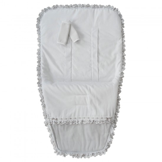 Colchoneta|Funda Silla con Cubre Arnés Line Gris|Originalbaby Colchoneta|Funda Silla con Cubre Arnés Line Gris