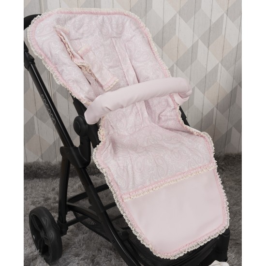 Colchoneta|Funda Silla Ligera Reversible con Cubre Arnés Sweetly Rosa|Originalbaby Colchoneta|Funda Silla Ligera Reversible con Cubre Arnés Sweetly Rosa