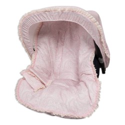 Colchoneta|Funda Grupo 0 con Capota y Cubre Arnés Sweetly Rosa