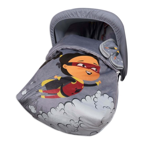 Sack Grupo 0 Raincoat with hood and covers Harness Hero Girl