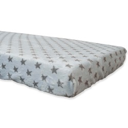 Bajera Coralina Celeste Estrellas Gris Cuna 60x120