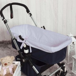 Pique Light Blue Carrycot Cover