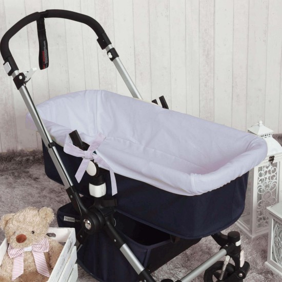 Piqué Light Blue Carrycot Cover