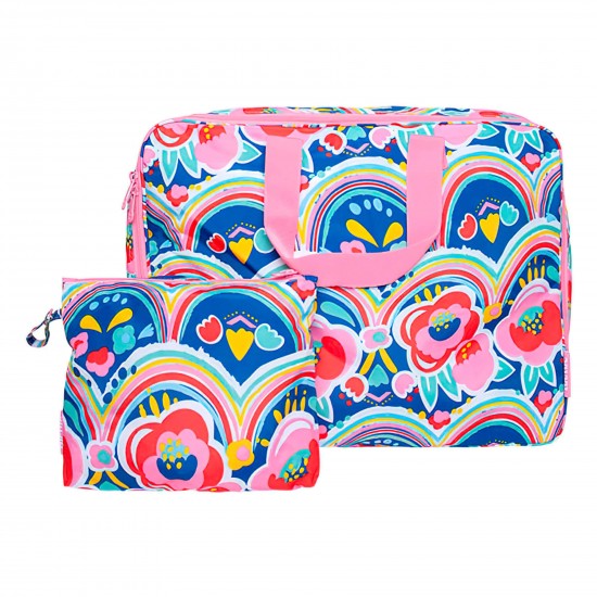 Enjoy & Dream Pink Pop Up Travel Suitcase