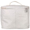 Gray Biscuit Round Toiletry Bag
