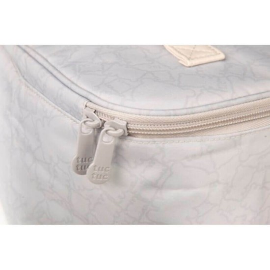 Round Biscuit Gray toiletry bag