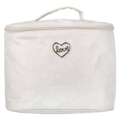 Round Biscuit Gray toiletry bag