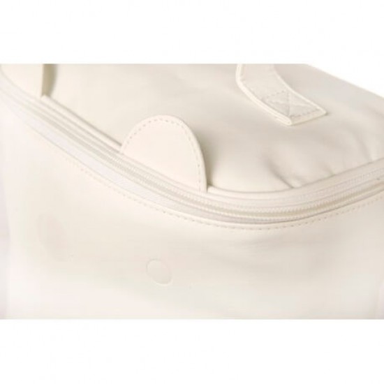 Round Beige Brioche toiletry bag