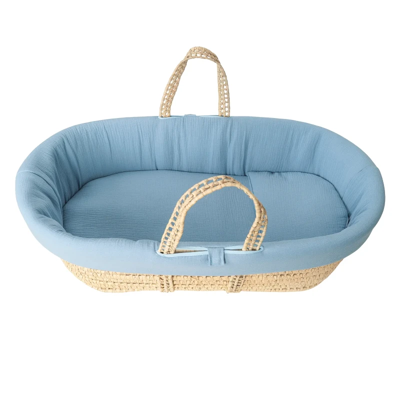 Cesta de musselina azul Cesta de musselina azul