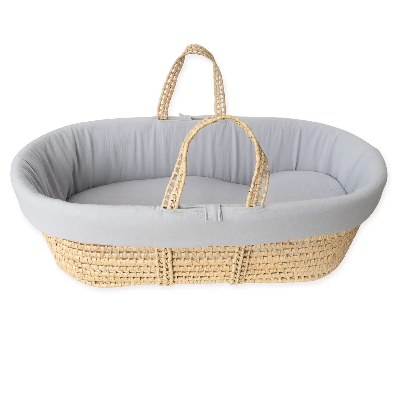 Grey Muslin Basket Grey Muslin Basket