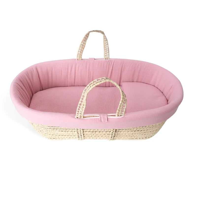 Cesta de musselina rosa Cesta de musselina rosa