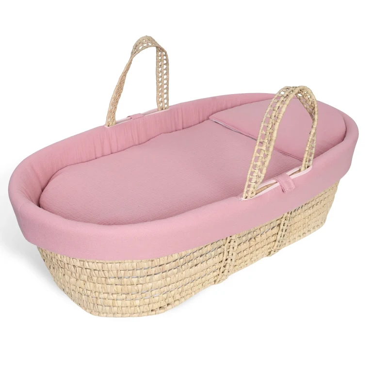 Cesta de musselina rosa Cesta de musselina rosa