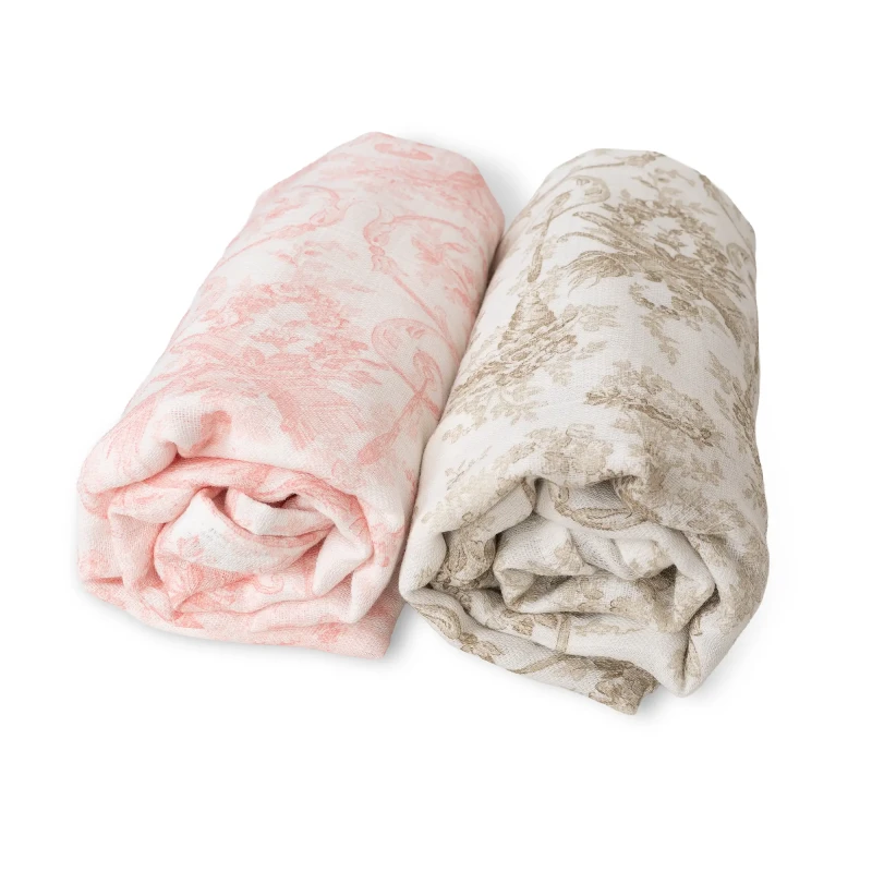 Beige/Pink Toile Muslin Lot Beige/Pink Toile Muslin Lot