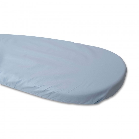 100% Cotton Fitted Sheet, Adjustable with Elastic Bands, Light Blue (Car/Carrycot/Cuckoo 80)