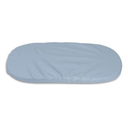 100% Cotton Fitted Sheet, Adjustable with Elastic Bands, Light Blue (Car/Carrycot/Cuckoo 80)