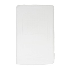 100% Cotton Fitted Sheet, Adjustable with Elastic Bands (White, Mini Crib 60 x 70)