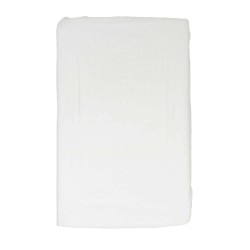 100% Cotton Fitted Sheet, Adjustable with Elastic Bands (White, Cot 60 x 120)