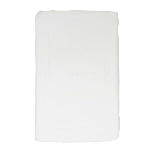 100% Cotton Fitted Sheet, Adjustable with Elastic Bands (White, Mini Crib 60 x 70)