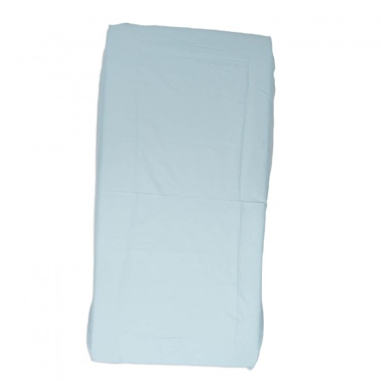 100% Cotton Fitted Sheet, Adjustable with Elastic Bands, Light Blue (Car/Carrycot/Cuckoo 80)
