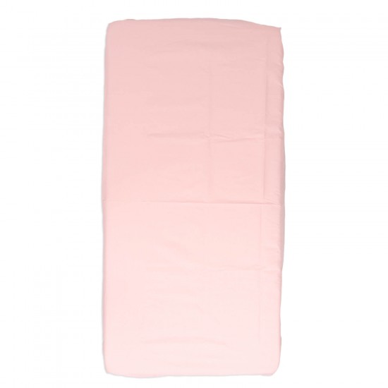 100% Cotton Fitted Sheet, Adjustable with Elastic Bands, Pink (Car/Carrycot/Cuckoo 80)