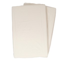 Set of 2 fitted sheets 100% Cotton. Adjustable with rubber. (Beige, Car/Carrycot/Cuckoo 80)