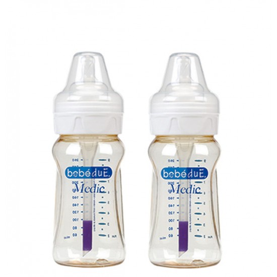 Set de 2 biberones Bebé Due Medic 240/260 ml|Originalbaby Set de 2 biberones Bebé Due Medic 240/260 ml