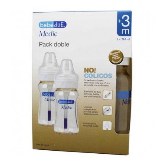 Set de 2 biberones Bebé Due Medic 240/260 ml|Originalbaby Set de 2 biberones Bebé Due Medic 240/260 ml