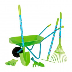 LARGE GARDEN SET WITH WHEELBARROW