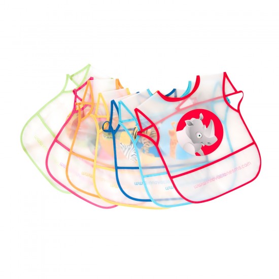 Pack de 7 baberos plastificados de MS|Originalbaby Pack de 7 baberos plastificados de MS