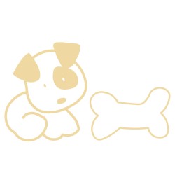 Decorative vinyl dog and bone Series Model 24