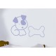 Vinilo decorativo perro con huesito|Originalbaby Vinilo decorativo perro con huesito