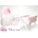 Edredón y protector de cuna 70 x 140, modelo Lucía Choco rosa|Originalbaby Edredón y protector de cuna 70 x 140, modelo Lucía Choco rosa