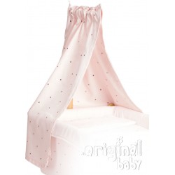 Dosel para minicuna de madera tijeras Lucía Choco rosa