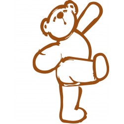 Teddy decorative vinyl asomadito