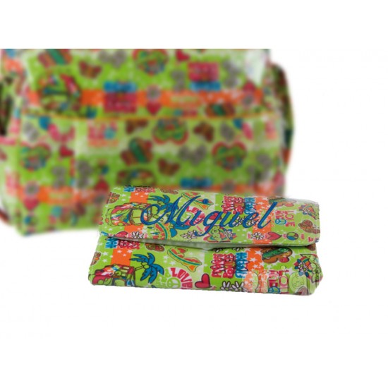 Vestidor Plastificado Hippie Verde|Originalbaby Vestidor Plastificado Hippie Verde