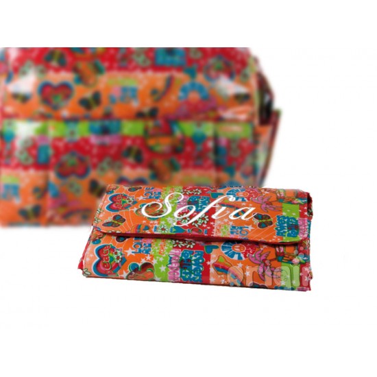 Vestidor Plastificado Hippie Rojo|Originalbaby Vestidor Plastificado Hippie Rojo