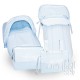 Saco Porta bebé con capota de regalo Piqué Celeste|Originalbaby Saco Porta bebé con capota de regalo Piqué Celeste