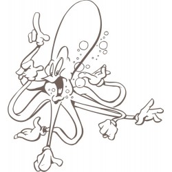 Decorative vinyl octopus