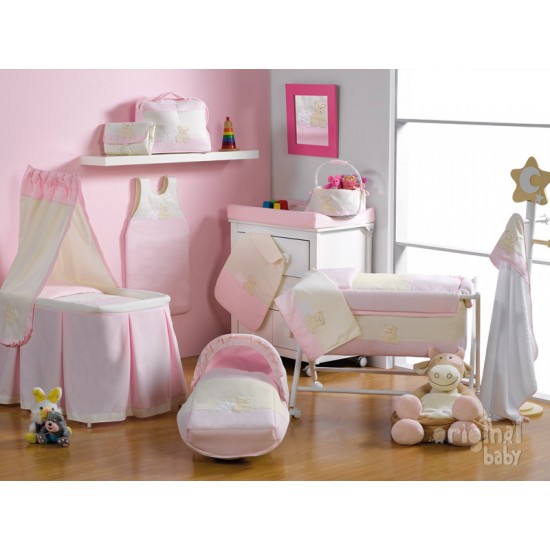 Arrullo Toquilla de bebé modelo Beba Rosa 20|Originalbaby Arrullo Toquilla de bebé modelo Beba Rosa 20