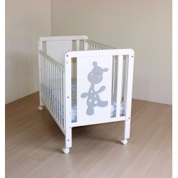 White crib structure giraffe