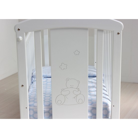 Estructura de cuna blanca Oso Almohada|Originalbaby Estructura de cuna blanca Oso Almohada