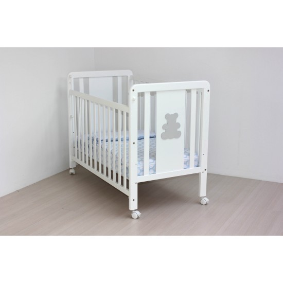 Estructura de cuna blanca Oso Gris|Originalbaby Estructura de cuna blanca Oso Gris